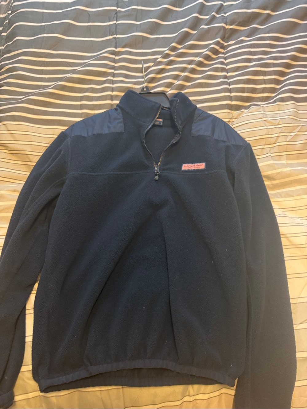 Vineyard Vines Navy Quarter-Zip Lightweight Fleece